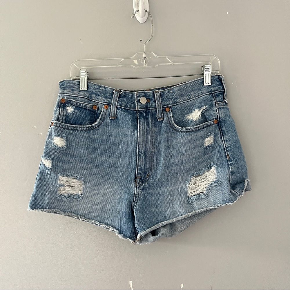 Madewell Relaxed Denim Shorts Distressed Jean Cutoffs Cotton DM5866 Size 27